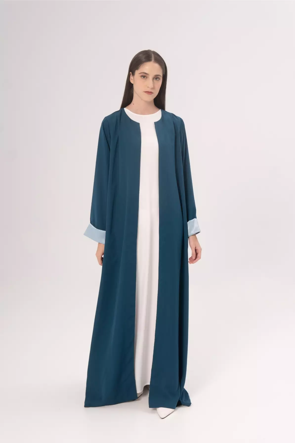 Jual Demure & Co DEMURE&CO - AMANI OPEN ABAYA IN TEAL - OPEN ABAYA ...