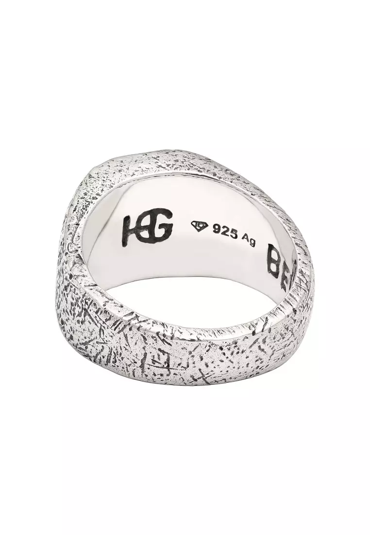 EXCLUSIVE Cincin Perhiasan Perak 925 Pria Signet Turquoise