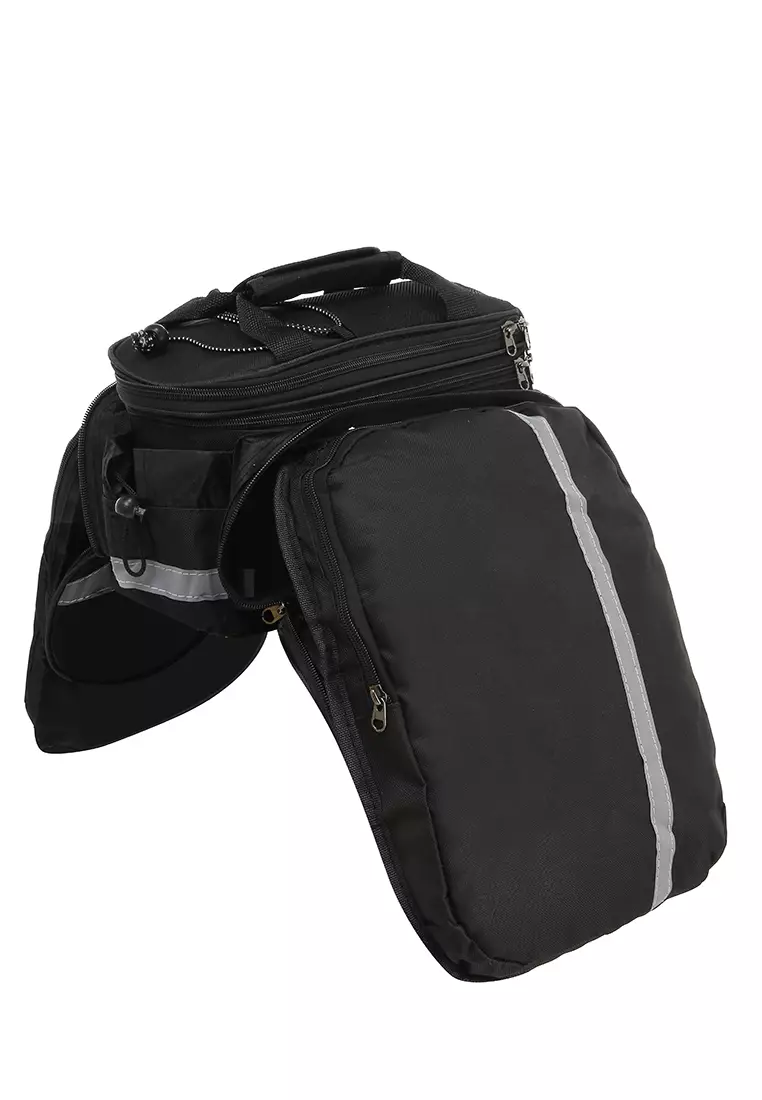 Qian Tas Sepeda Bicycle Rear Carrier Bag Waterproof Material 600D Polyester Kapasitas 8L ORIGINAL - Black