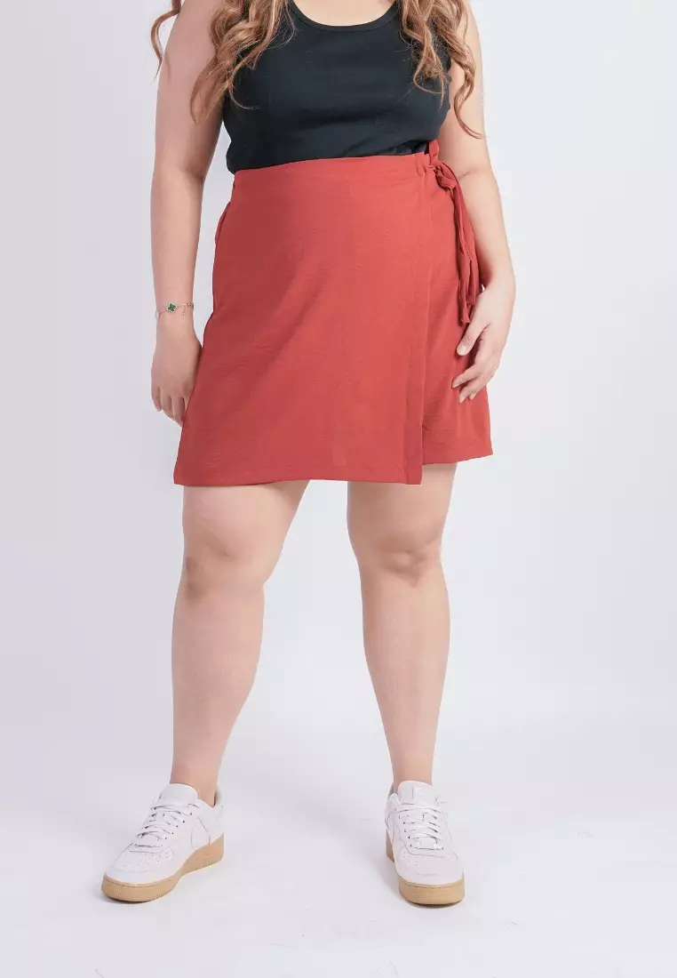 plus size ae ra skort intense coral