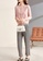 OUNIXUE pink Crew Neck Beaded Rib Knit Sweater A519CAACC42692GS_4