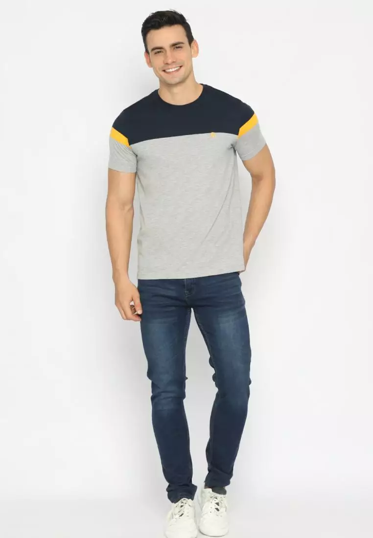 MATSUDA T Shirt Pria Kaos Stripe Hakodate