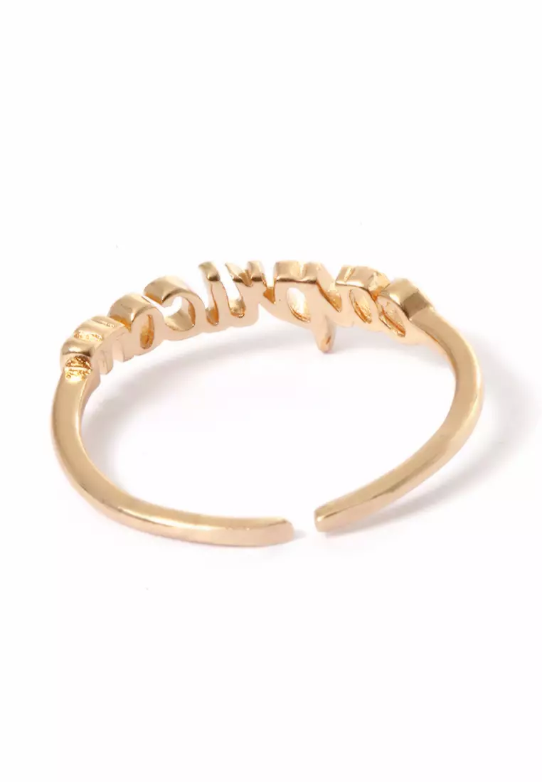 Ring Casual Rasi Bintang Perhiasan Aksesoris Fashion Wanita Gold - Capricron