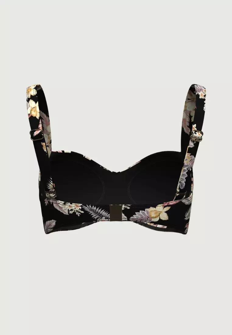 Desert Tropics Black Plus Cup Twist Front Bikini Top