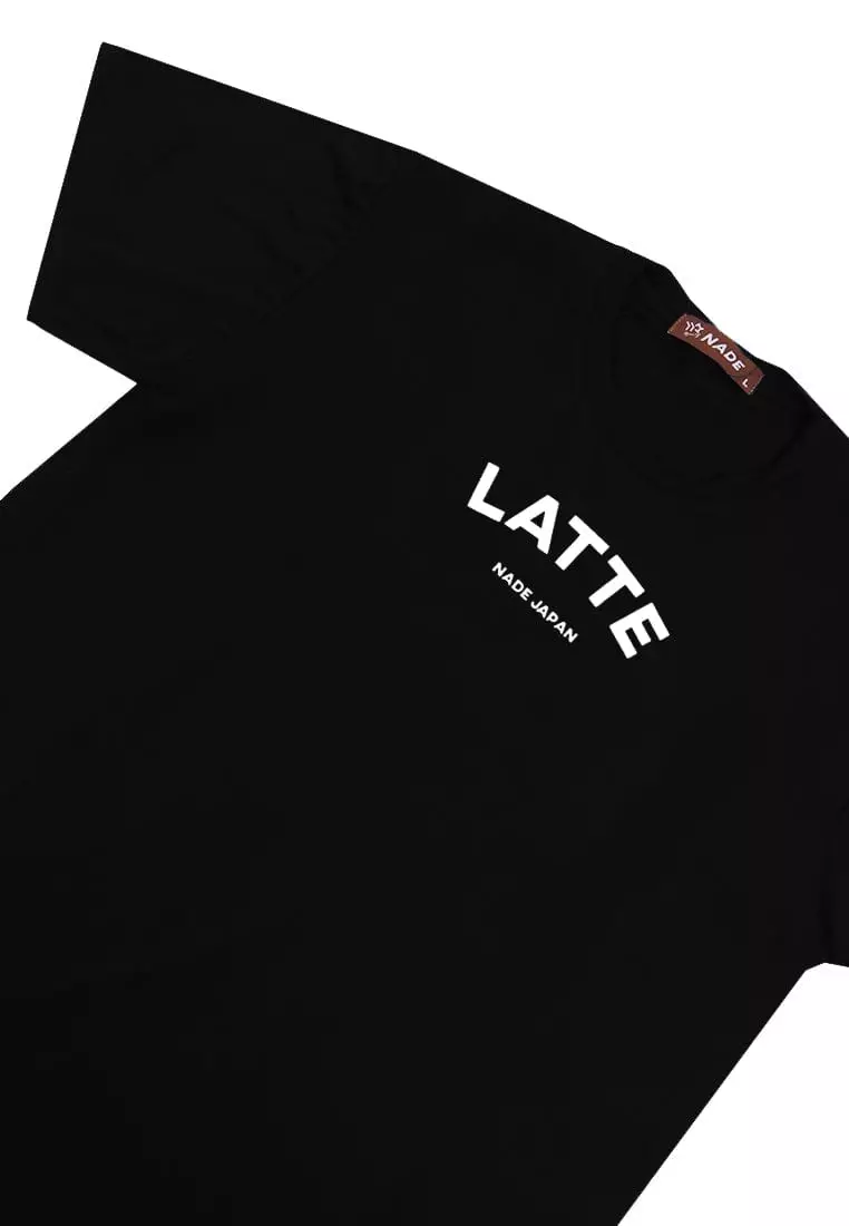 Nade  NTB36 Kaos Pria Tangan Pendek Nade Japan Latte Hitam