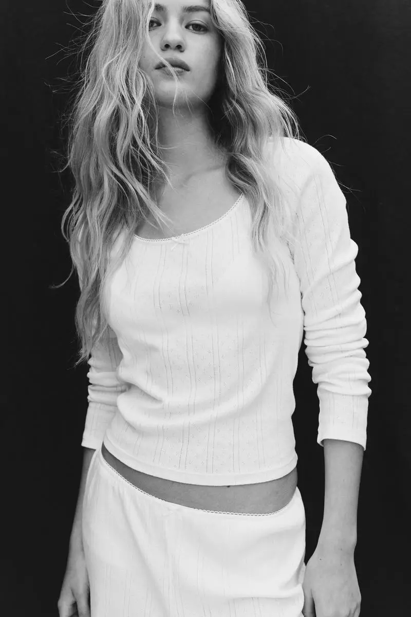 Cotton pointelle pyjamas