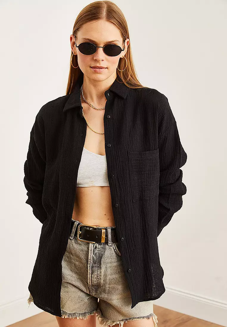Oversize Basic Muslin Shirt