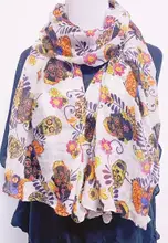 Jual San Marco Skull Heads Poly-Viscose Shawl Fire Red Original 2026 ...