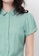 Nicole Exclusives green Nicole Exclusives Women Basic Collar Short Sleeve Blouse 9AE11AA4D1A454GS_6