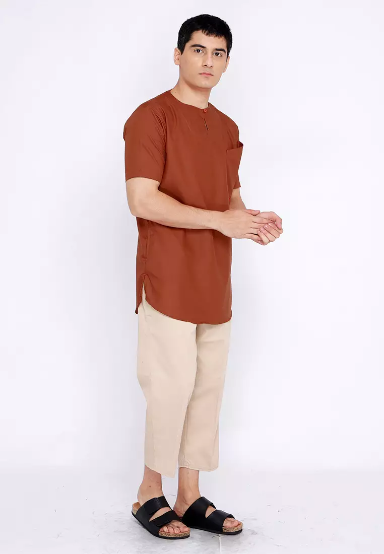 Casella Baju Koko Kurta Lengan Pendek | Casella Muslim Daily Wear 3003 Monza