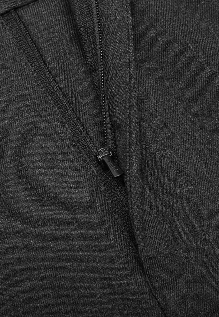 Teflon Smart Fit Twill Suit Pants with Elastic Waist Band