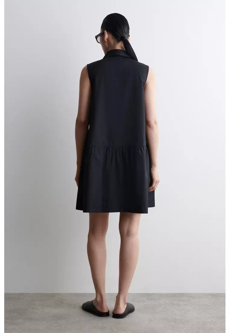 SLEEVELESS MINI SHIRT DRESS