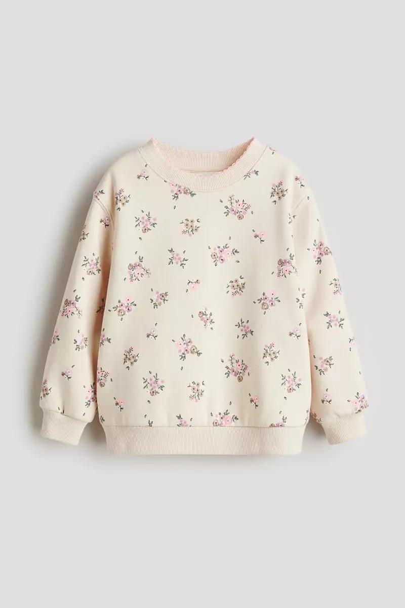 Printed brushed-inside sweatshirt