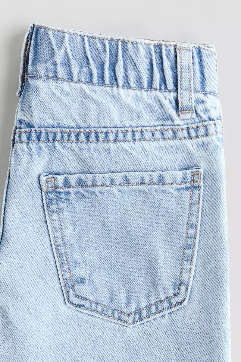 Motif-detail wide leg jeans