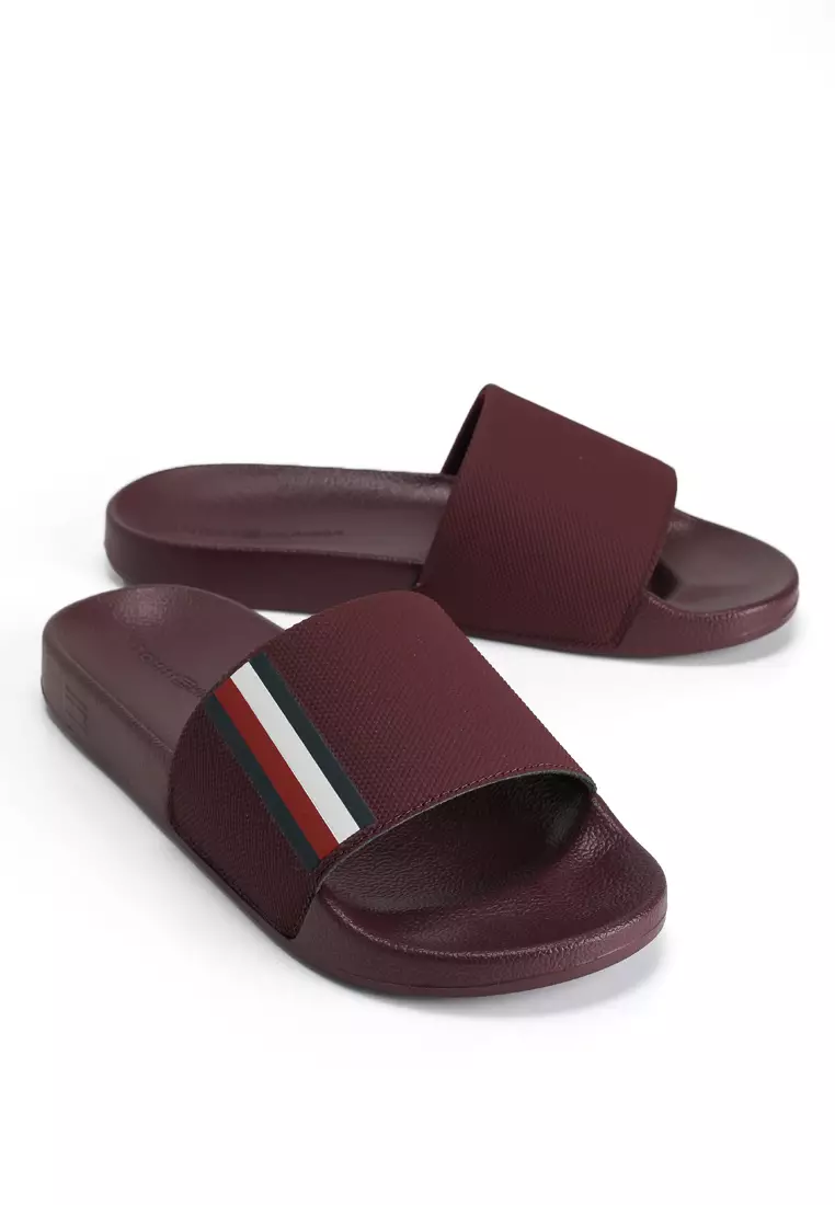 Buy Tommy Hilfiger Corporate Textured Pool Slides Tommy Mainline