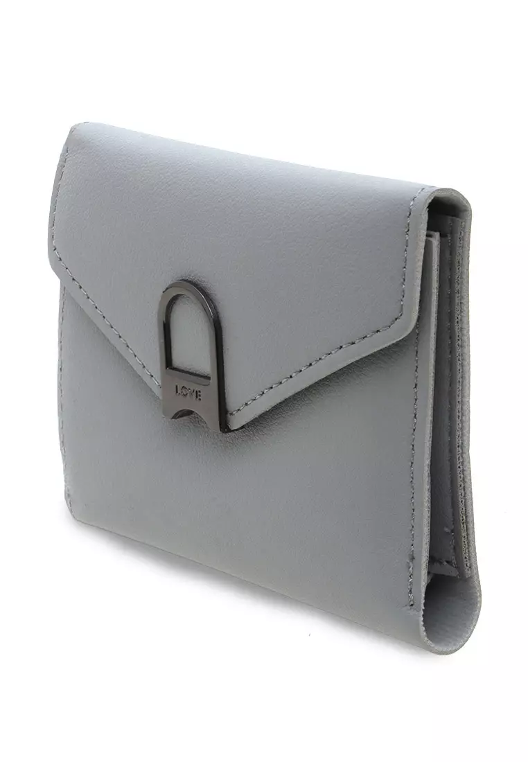 Small Wallet Design Simple Dompet Mini Wanita Premium Quality - Abu