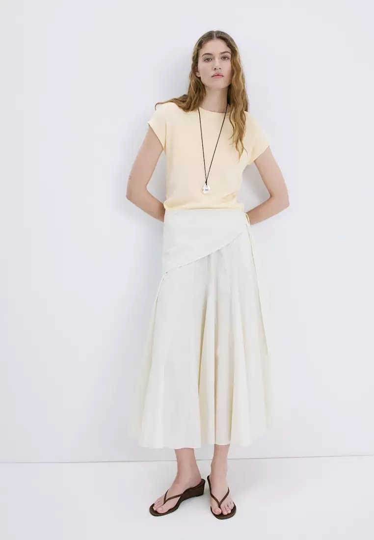 Short-Sleeved Knitted Cotton Sweater