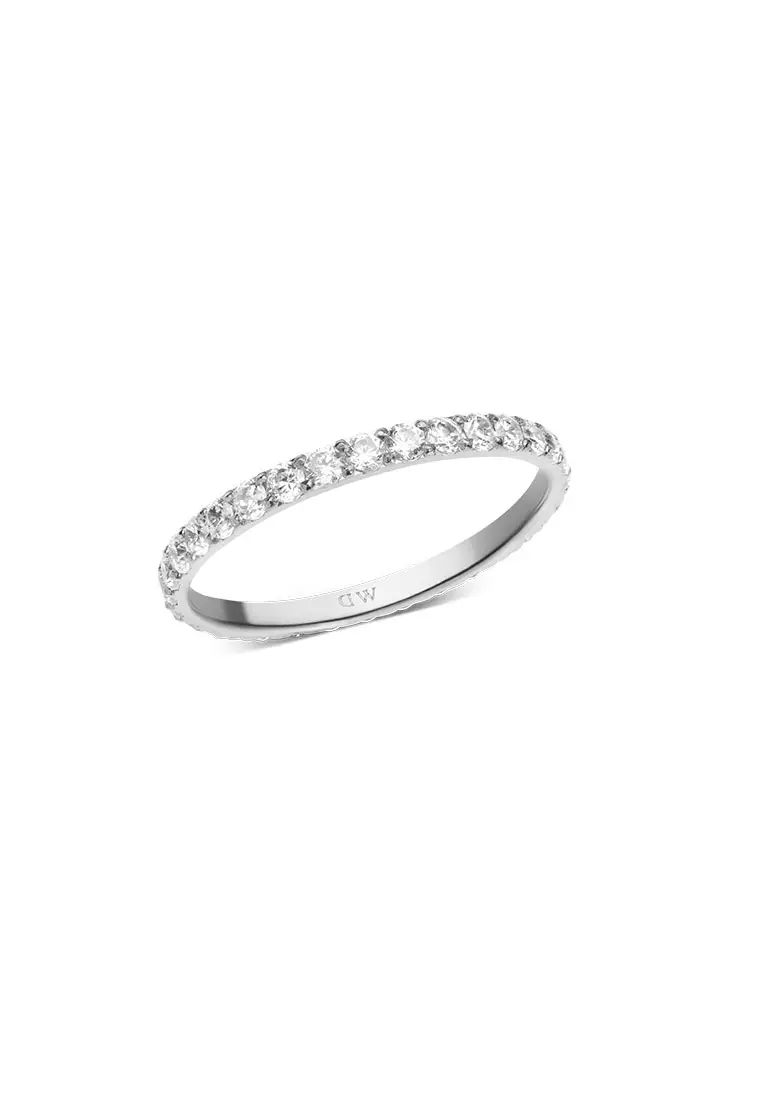 Mirelle Eternity Ring 2.0mm Silver Unisex Ring for women and men stainless steel crystal Ring DW Official Authentic Original Cincin perempuan lelaki DW