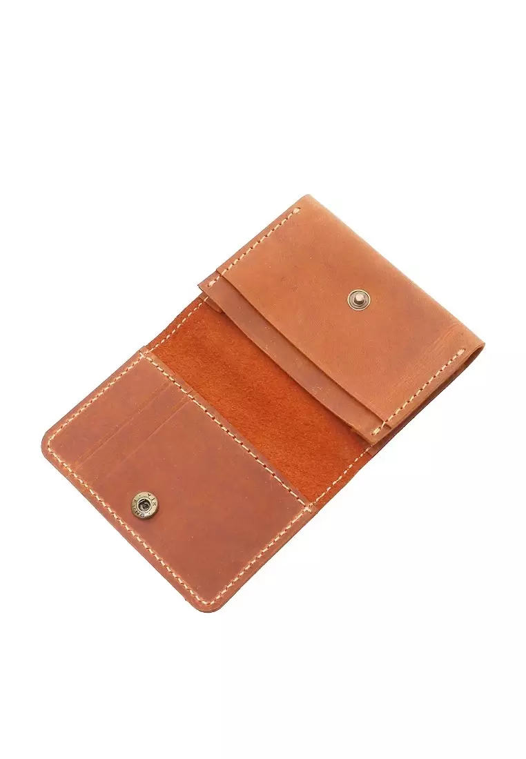 Zackly Wallet Kartu Handmade Banyak Slot Material Genuine Leather 026 ORIGINAL - Brownth