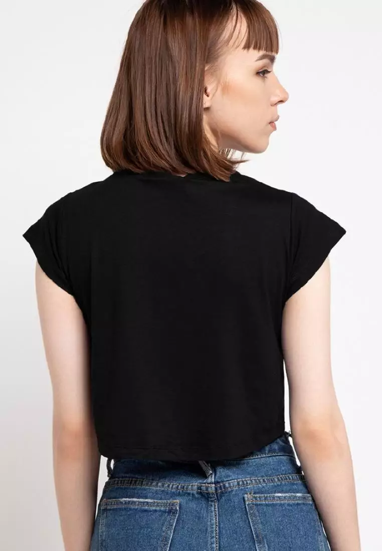 LTD42 Third Day Crop Top Tdco Hitam Black