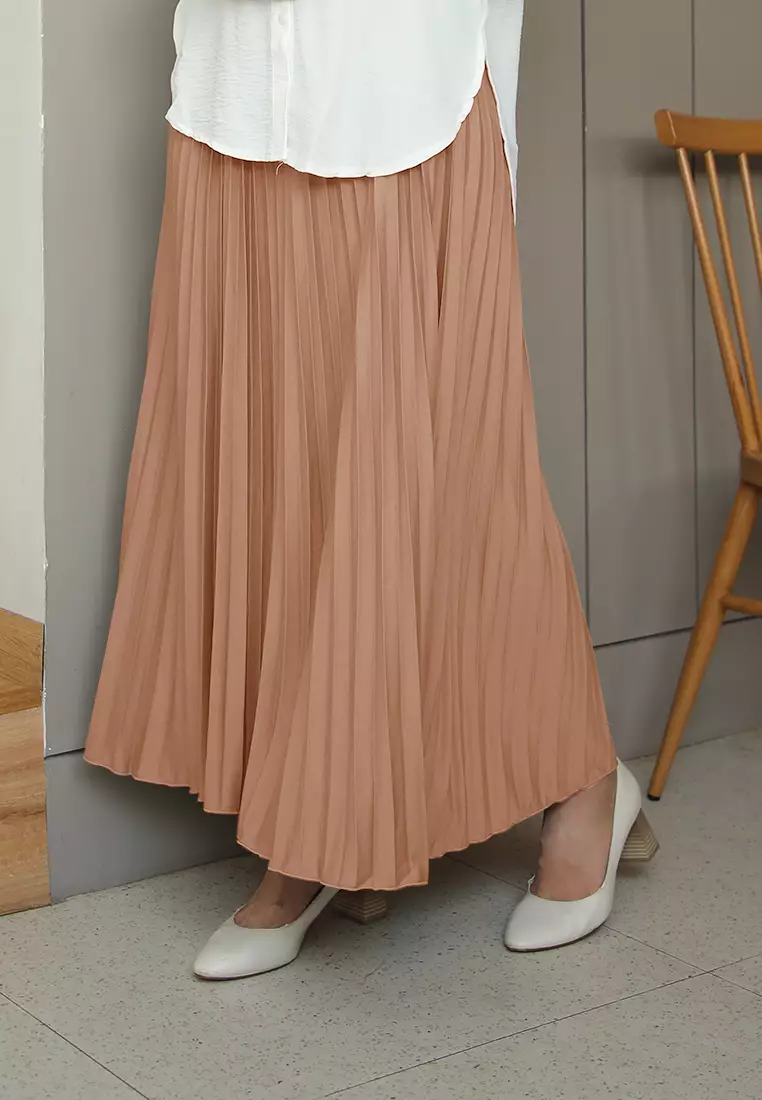 Cotton Bee - Rok Plisket Niana Aline Basic - Palm Sugar