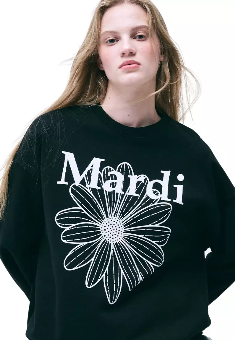 Sweatshirt Flowermardi - Black White