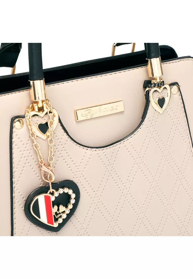 GYKACO Tas Wanita Hand bag - MEGAN Mocca - Fashion Top Handle Bag (Import)