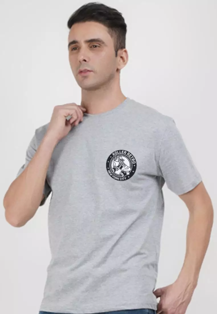Roller Blade Grey Cotton Short Sleeve Essential T-Shirt