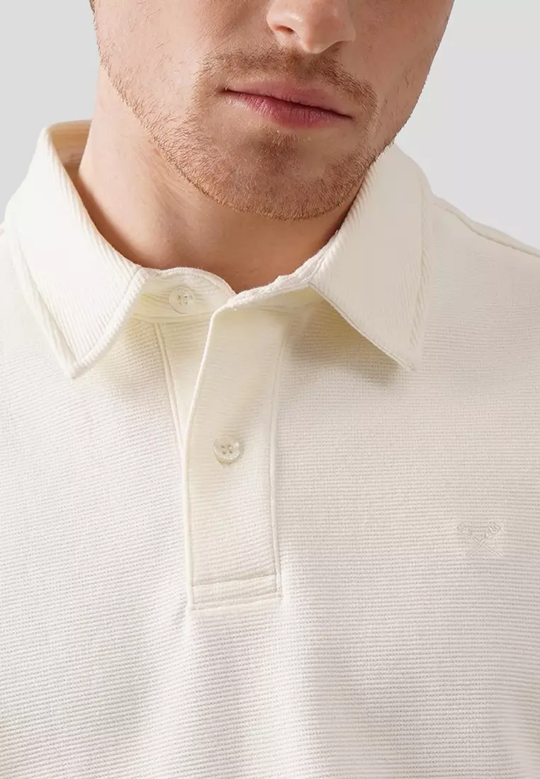 Regular Fit Polo Shirt In Textured Knit