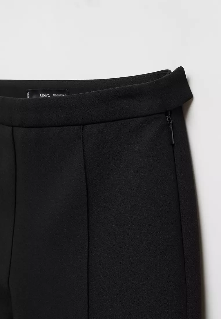 Buy Mango Seam-Detail Straight-Fit Trousers Online | ZALORA Malaysia