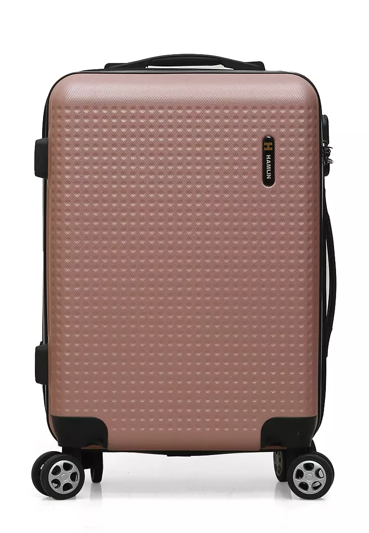 Carlton Koper Hardcase Unisex Size 20 Inch Dual Tone Color Large Compartment Suitcase Code Lock System Material ABS+PVC Coated ORIGINAL - Rose Purple