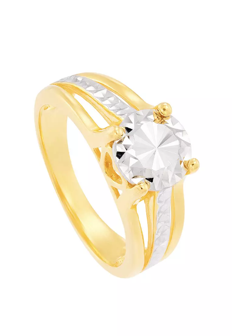 White and yellow gold ring discount