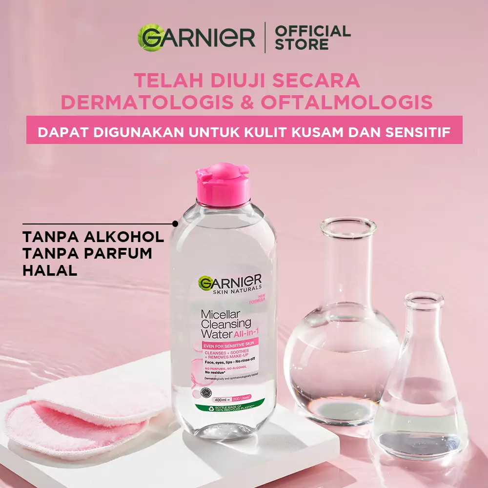 Garnier Micellar Water Pink 400ml (Twin Pack)