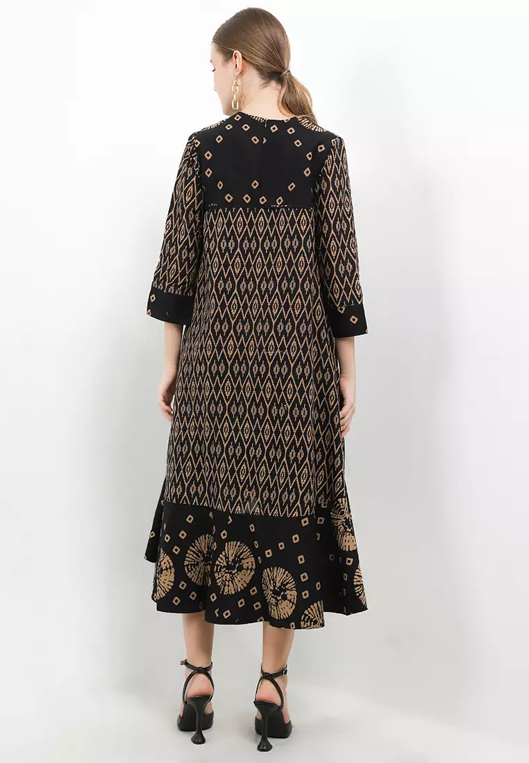 Dress Tent Sugar 7/8-length Sleeves Cut&Sew+Lining