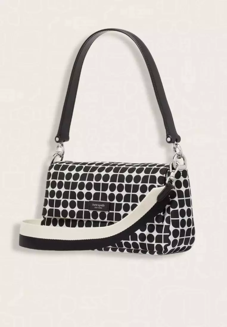 Kate Spade Noel Jacquard Convertible Crossbody Black Multi