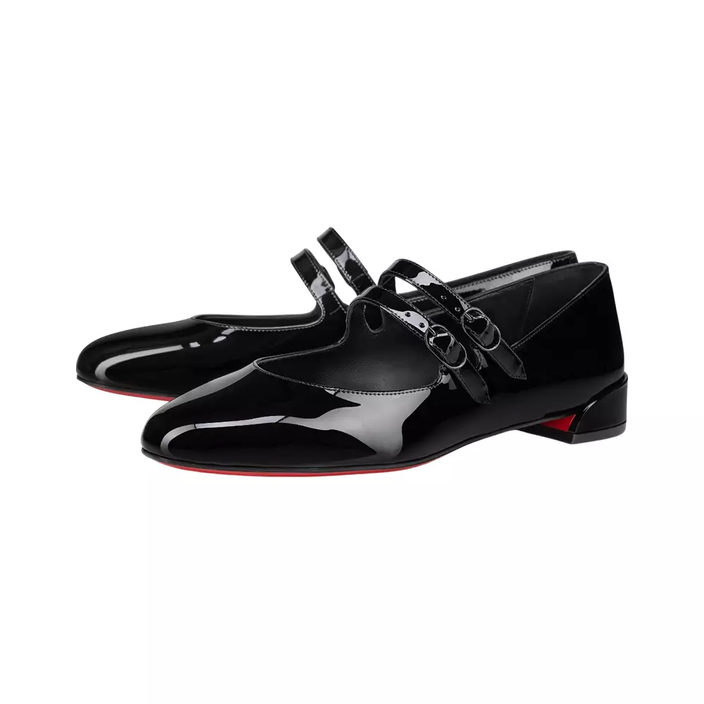 Sweet Jane Patent Calf Leather Ballerinas Black