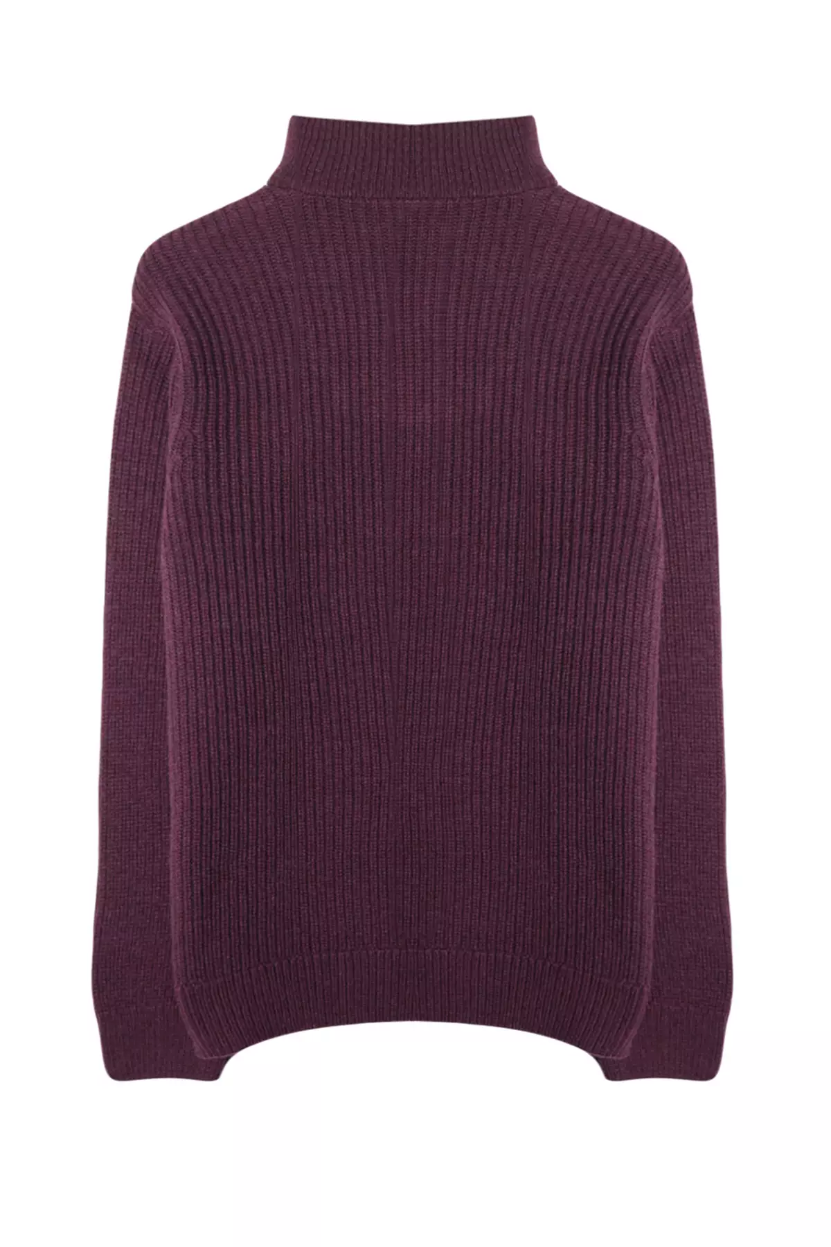 Half Turtleneck Plum Knitwear Sweater - Plain Design Tmnaw22Kz0347