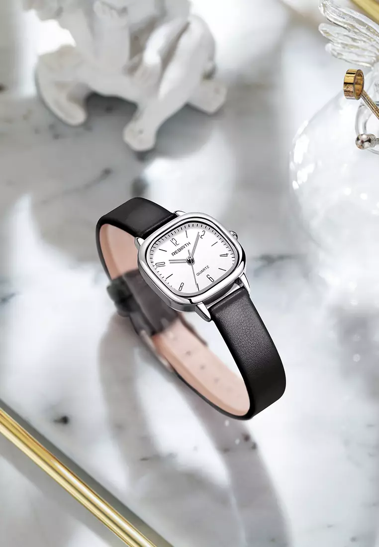 Jam Tangan Wanita Gaya Retro Korea untuk Bisnis Anti Air Jam Tangan Cewek Hitam