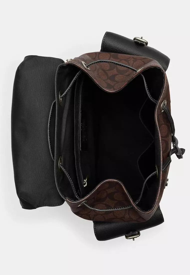 Coach Hudson Backpack In Signature Canvas Mahogany