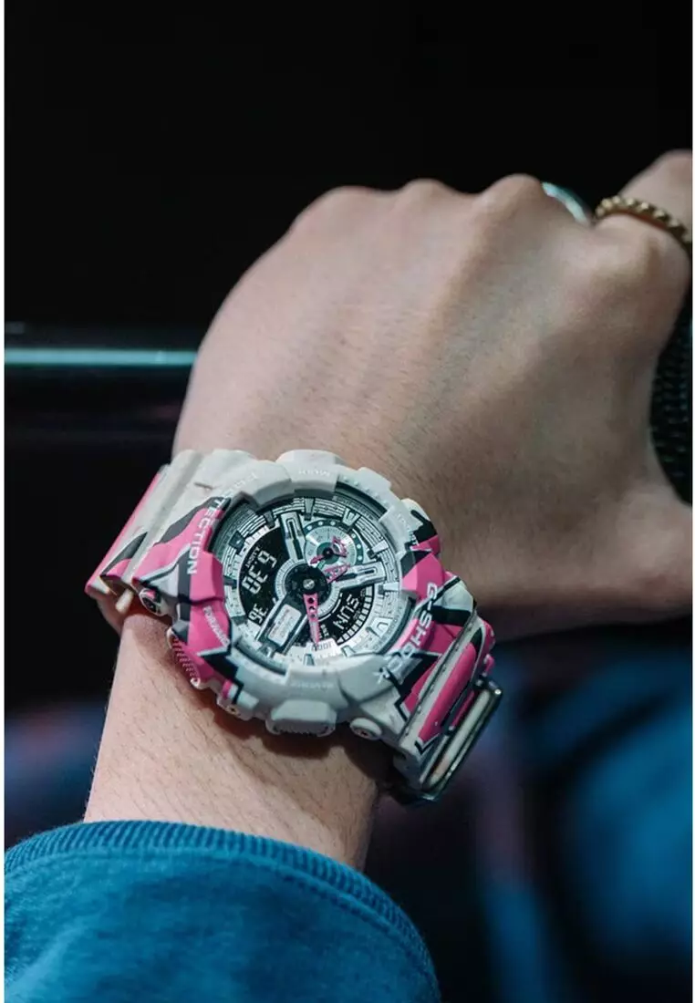 Men's Analog-Digital Watch GA-110 Lineup Street Spirit Series Multicolour Resin Band Watch GA110SS-1A GA-110SS-1A