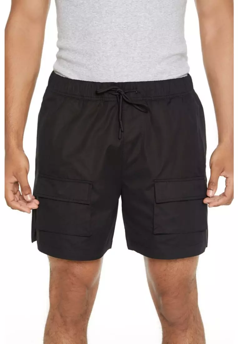 Cargo shorts drawstring hot sale