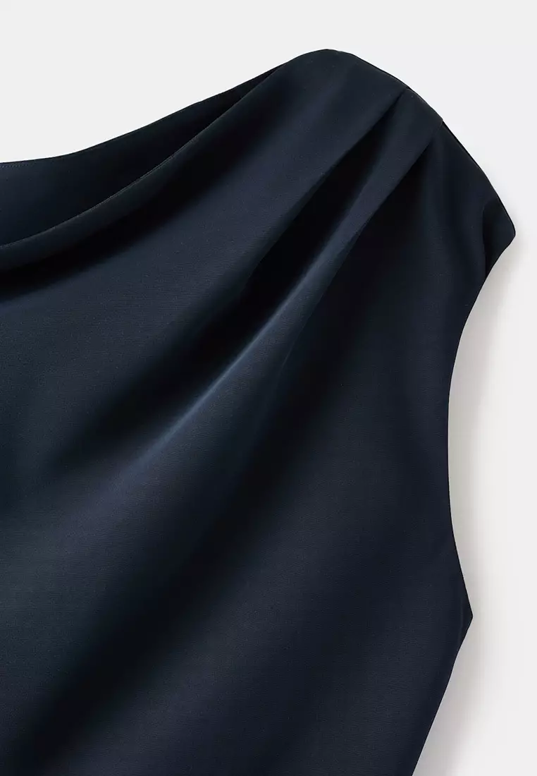 A-Line Dress With Asymmetrical Neckline