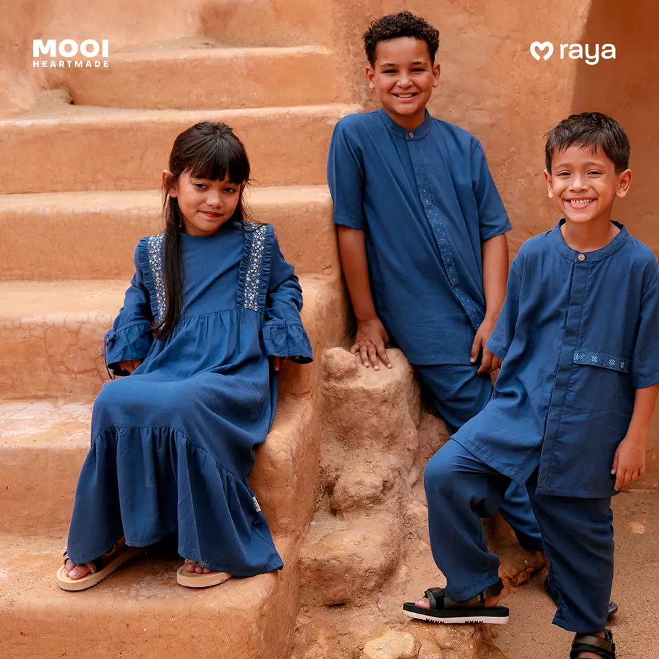 Mooi Dress Anak Gamis Anak Perempuan Raya Collection Maisha Gamis - Camel Brown