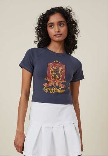 Cotton On navy Micro Fit Rib Raglan Lcn Graphic Tee EA230AA11E1D78GS_1