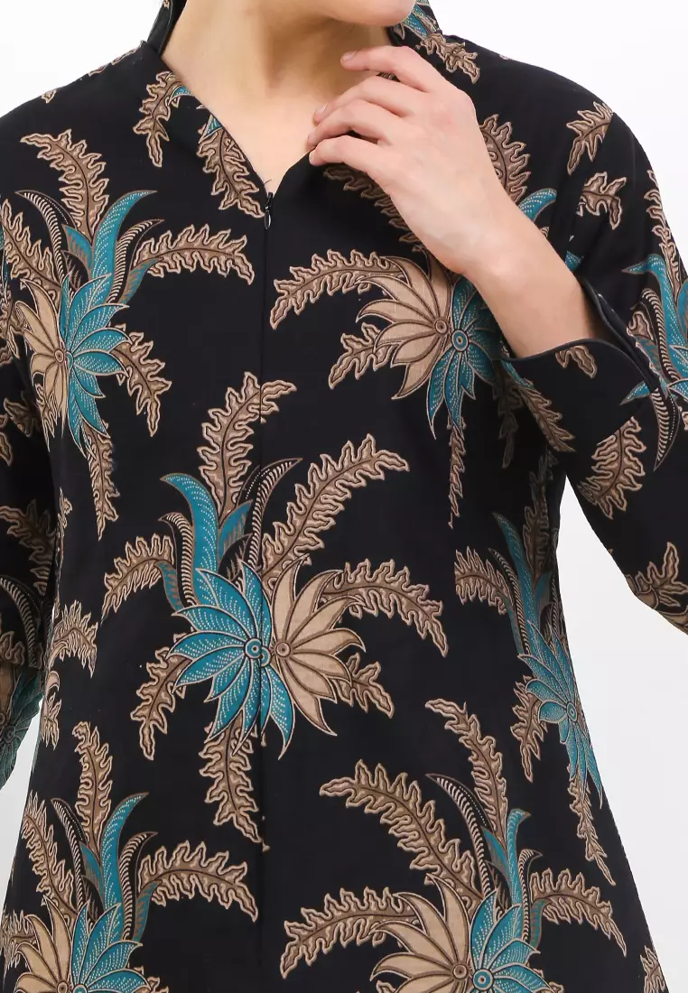 Blouse Batik Kanwa Ijo Premium Slimfit Elegant