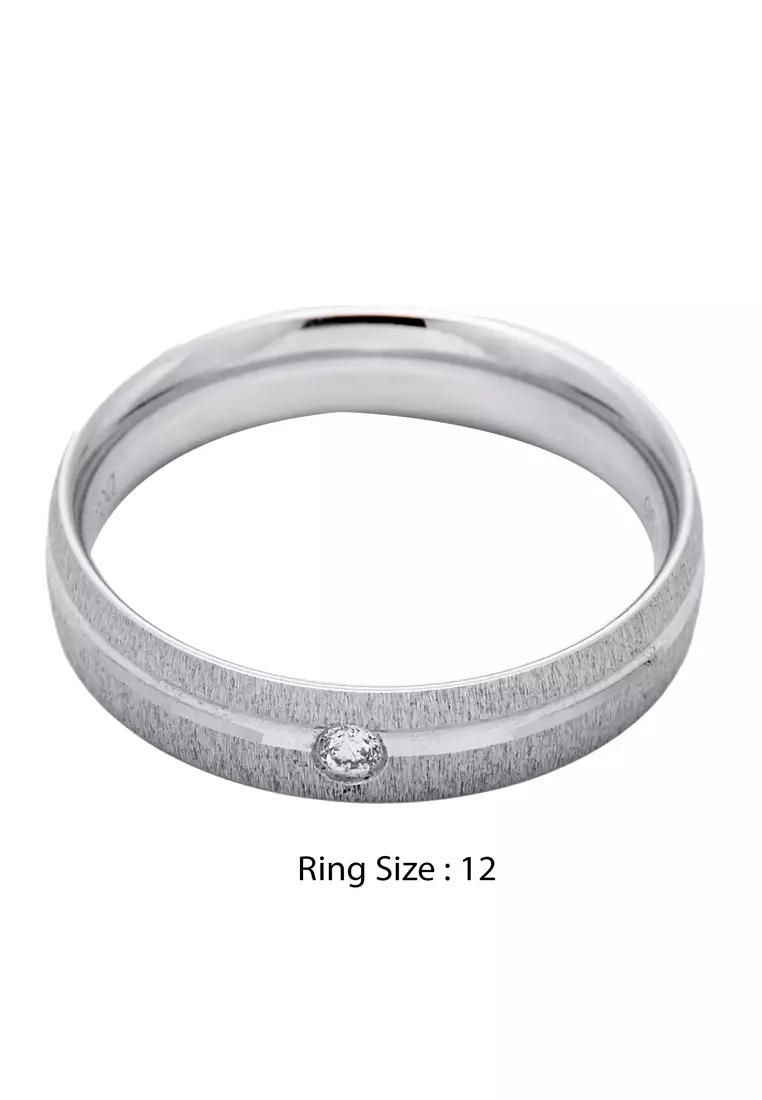 LITZ 18K白金鑽石戒指C2-JJ15RQ770