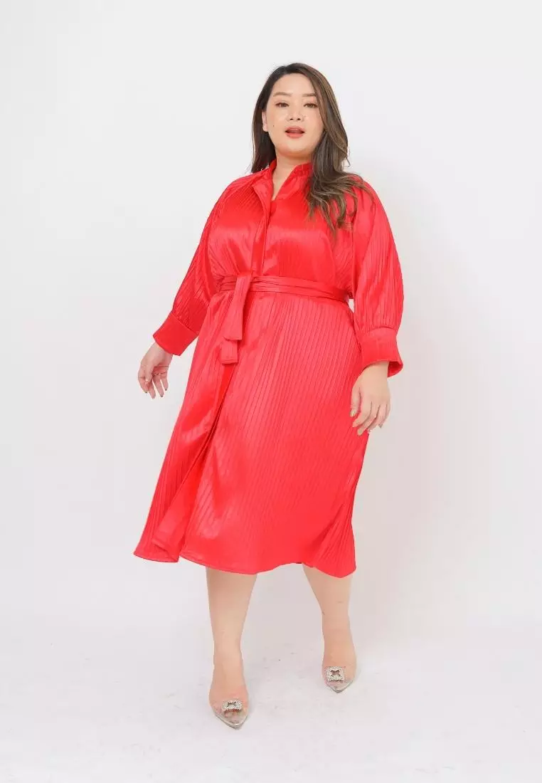 Plus Size Party Dress Fallon Red