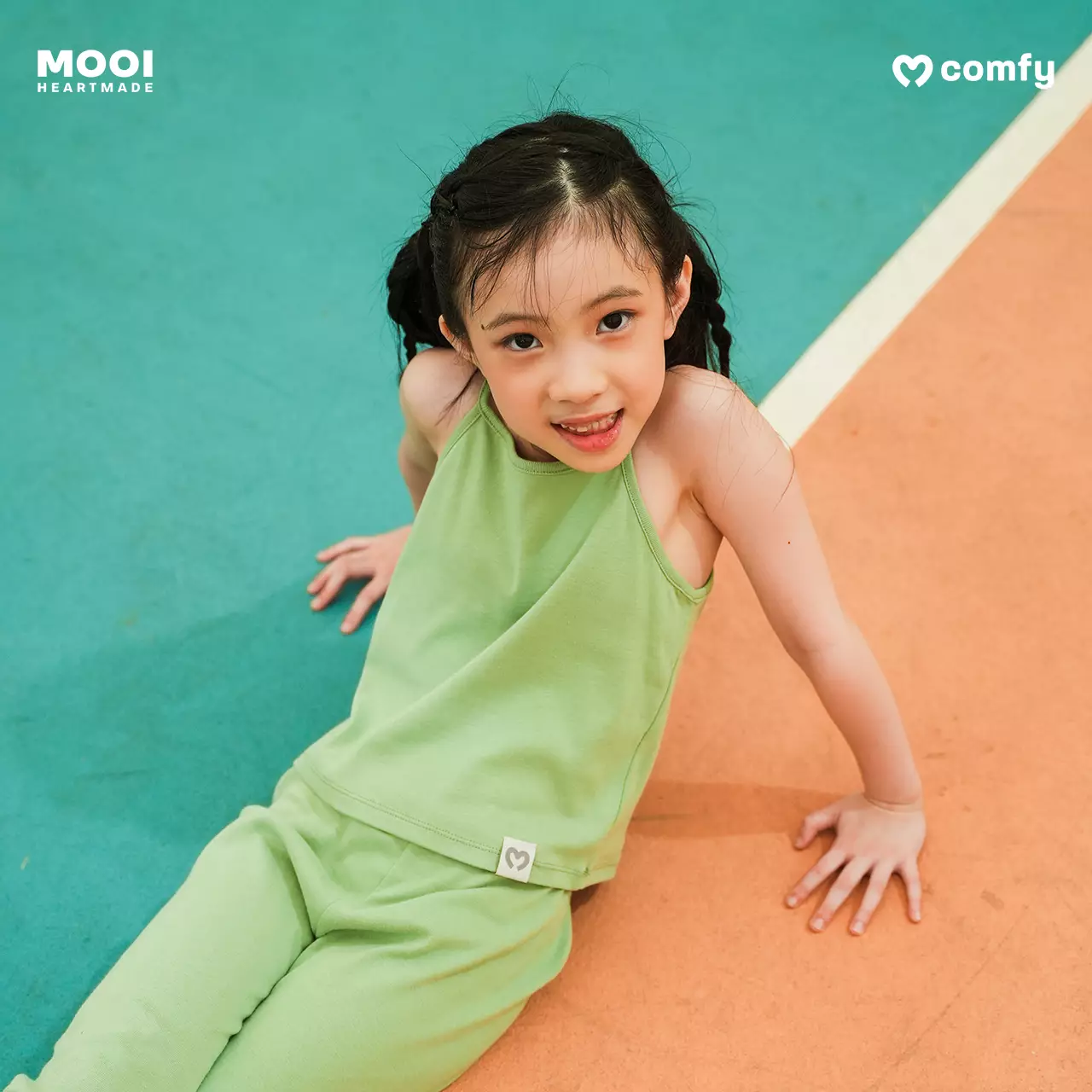 Mooi Atasan Anak Perempuan Comfy Tanktop - Pink Blossom