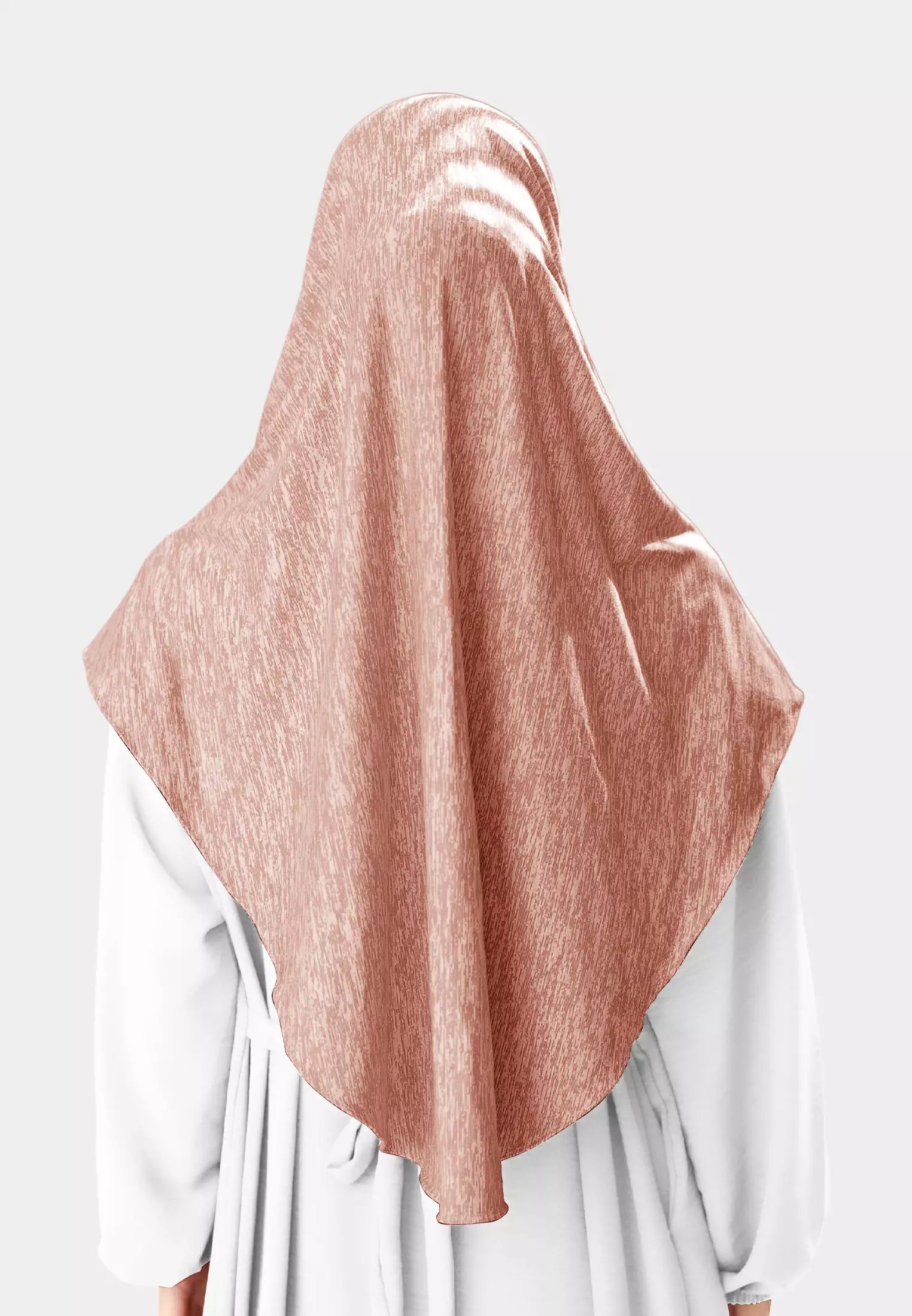 Cotton Bee - Gyra Instan | Bergo Jersey Tekstur - Peach Dust