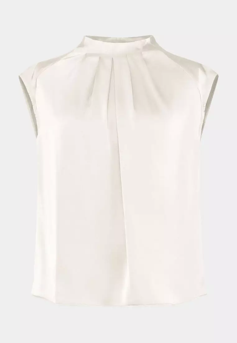 Kiar Pleated Satin Top
